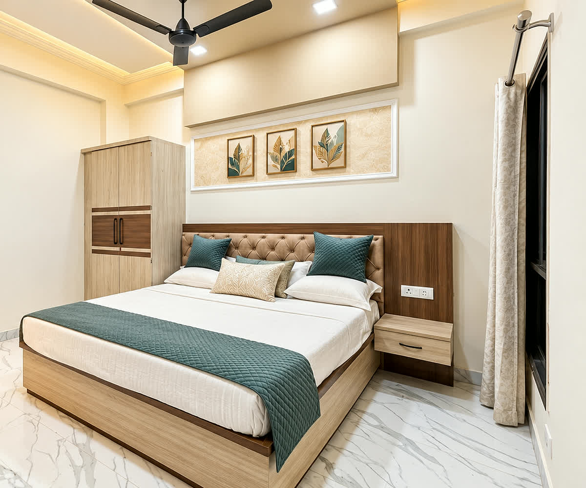 Comfortable bedroom inside a Baghban Greens home